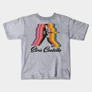Elvis Costello Retro Fade Kids T-Shirt